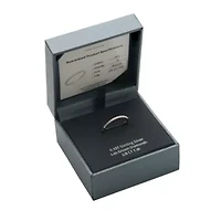 1/6 CT TW Lab Grown Diamond Wedding Band Ring Rhodium Over Sterling Silver