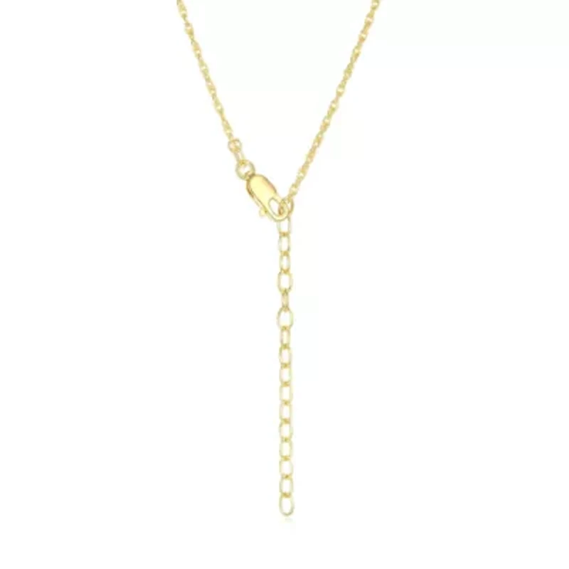 18K Yellow Gold or Rhodium Plated Sterling Silver Moissanite Three Stone Pendant Necklace