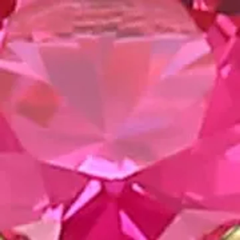 Lab Created 18K Yellow Gold Plated Sterling Silver Women's Sapphire or Ruby and Moissanite Ring