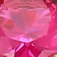 Lab Created 18K Yellow Gold Plated Sterling Silver Women's Sapphire or Ruby and Moissanite Ring