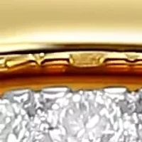 Lab Created 18K Yellow Gold and Rhodium Plated Sterling Silver Women's Moissanite Stackable Rings