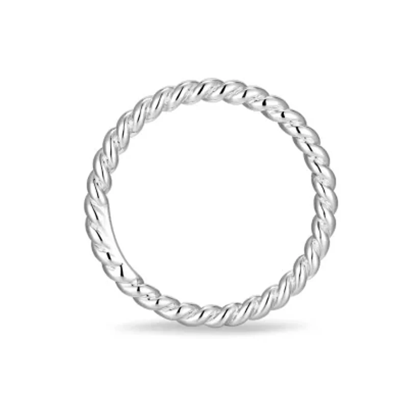 Lab Created 18K Yellow Gold and Rhodium Plated Sterling Silver Women's Moissanite Stackable Rings