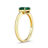 Lab Created 18K Yellow Gold Plated Sterling Silver Women's Gemstone Stackable Ring