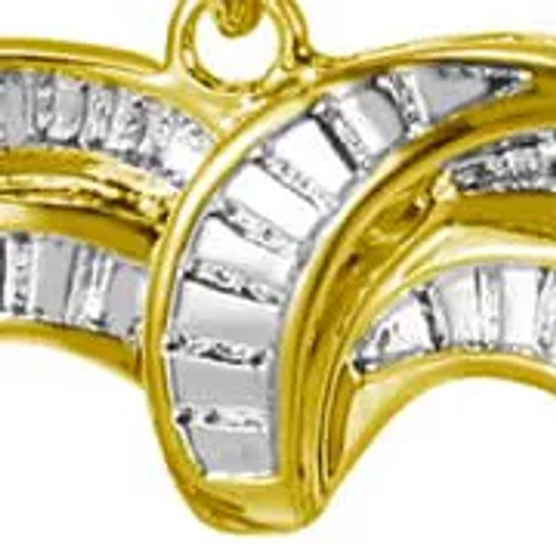 Gold Tone Diamond Accent Open Heart Earrings, Pendant And Ring Set