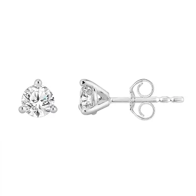 Lab Created 3/4 ct. t.w. Grown Diamond 3-Prong Martini Earrings 18K Gold