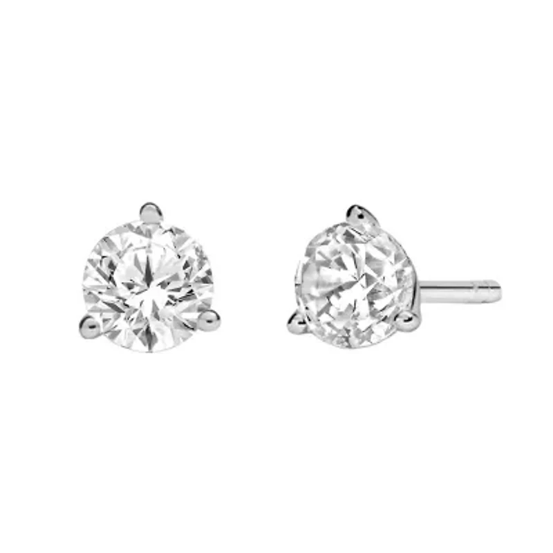 Lab Created 3/4 ct. t.w. Grown Diamond 3-Prong Martini Earrings 18K Gold