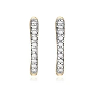 1/10 cttw Diamond Hinged Hoop Earrings in 14k Yellow Gold