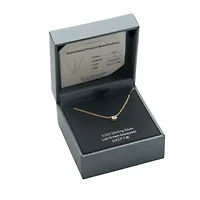 Lab Created 1/4 CT TW Lab Grown Diamond Baguette Necklacein 18K Gold Over Sterling Silver
