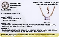 Lab Created 1/4 CT TW Lab Grown Diamond Baguette Necklacein 18K Gold Over Sterling Silver