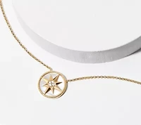 Mother of Pearl Starburst Necklace in 18K Gold Over Sterling Silver