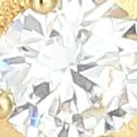 Lab Created 18K Yellow Gold Plated Sterling Silver Women's Created Moissanite Matte Finish Bangle