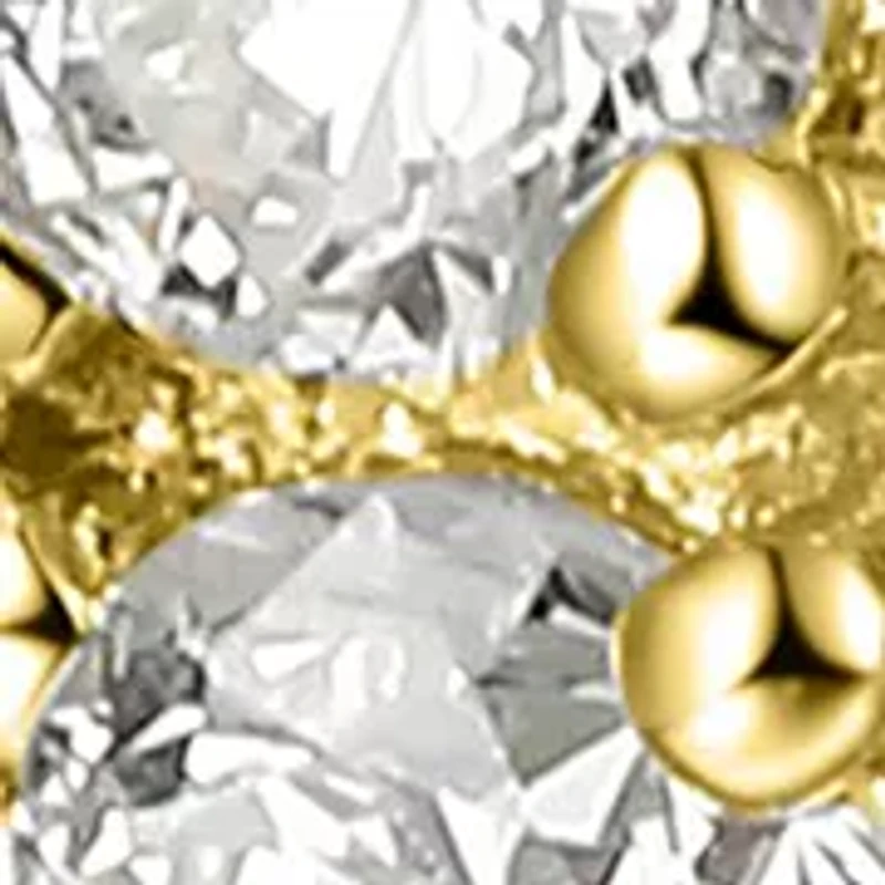 Lab Created 3/8 CT TW Lab Grown Diamond Hoops in 18k Gold Plated Sterling Silver