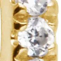 1/8 CT TW Lab Grown Diamond 18k Yellow Gold Plated Sterling Silver Hoop Earring