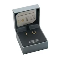 1/8 CT TW Lab Grown Diamond 18k Yellow Gold Plated Sterling Silver Hoop Earring