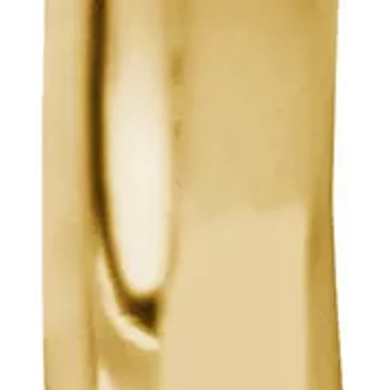 Lab Created 18k Yellow Gold Plated Sterling Silver 1/5 CT TW Lab Grown Diamond Hoop Earrings