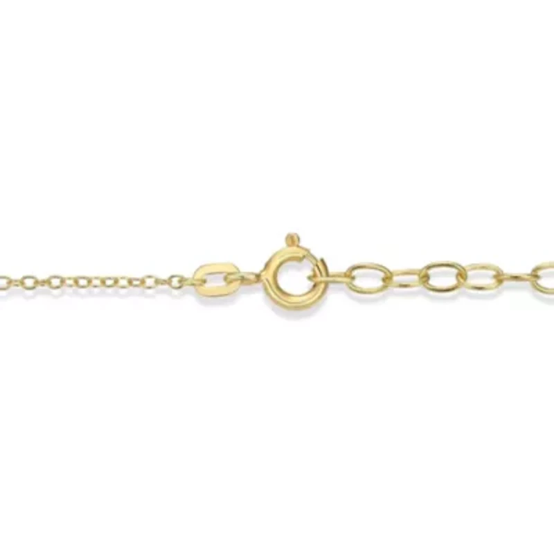 Lab Created Created Ruby and Lab Grown Diamond Pendant Necklace in 18k Gold Plated Sterling Silver