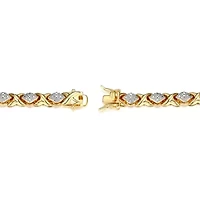 Gold Tone Diamond Accent Bracelet