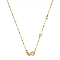 Gold Tone 0.01cttw Diamond Accent Heart Necklace