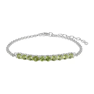 Genuine Peridot Bracelet in Sterling Silver