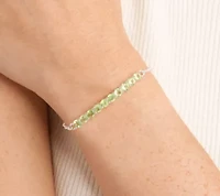 Genuine Peridot Bracelet in Sterling Silver