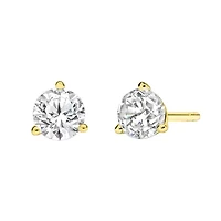 Lab Created 1/2 ct. t.w. Lab Grown Diamond 3-Prong Martini Earrings in 18K Gold
