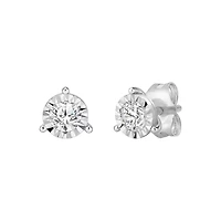 Lab Created 1/4 ct. t.w. Lab Grown Diamond Earrings in Silver