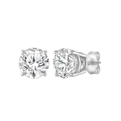 Lab Created 1/ ct. t.w. Lab Grown Diamond Earrings in Silver