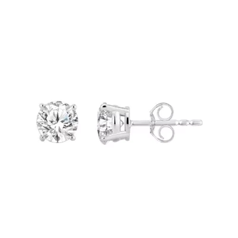 Lab Created 1 ct. t.w. Lab Grown Diamond Earrings in Silver