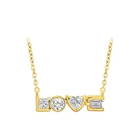 Lab Created 3/4 ct. t.w. Lab Grown Diamond Fashion Love Necklace in 10K Gold