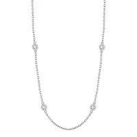 Lab Created 1/5 ct. t.w. Lab Grown Diamond Necklace in Silver