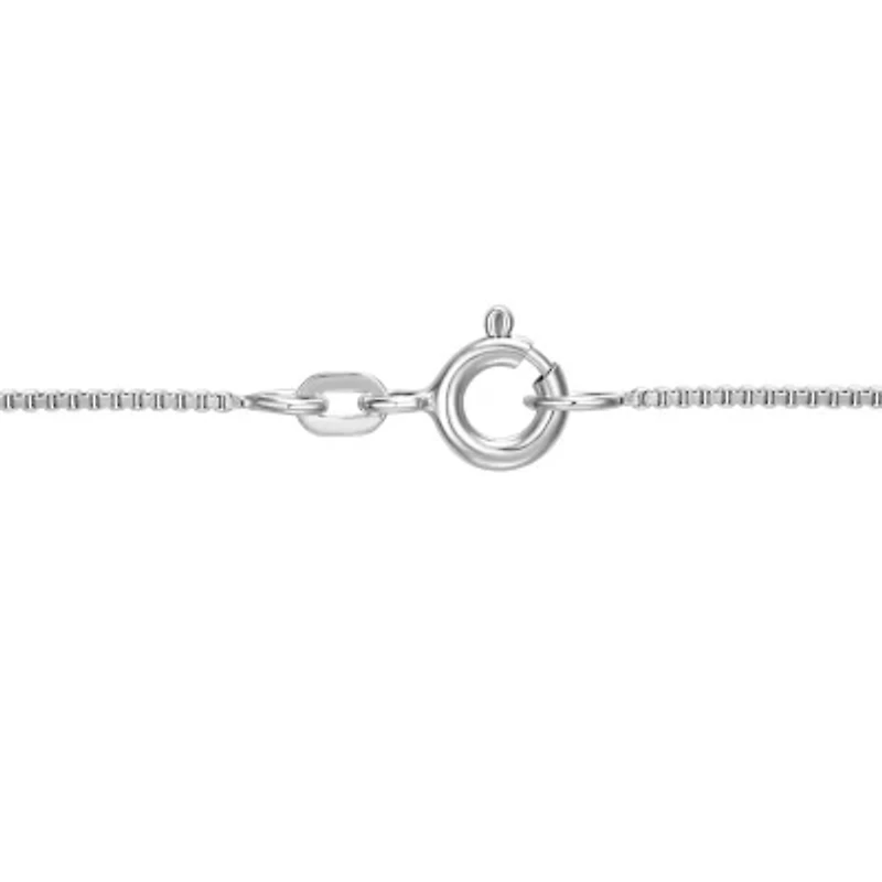 1/10 cttw Diamond Ball Necklace in Rhodium Plated Sterling Silver