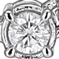 Lab Created Rhodium Plated Sterling Silver Women's Created Moissanite 2.25MM Tennis Necklace