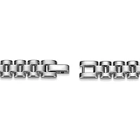 Men's Genuine Black Onyx Bracelet in Rhodium Plated Sterling Silver