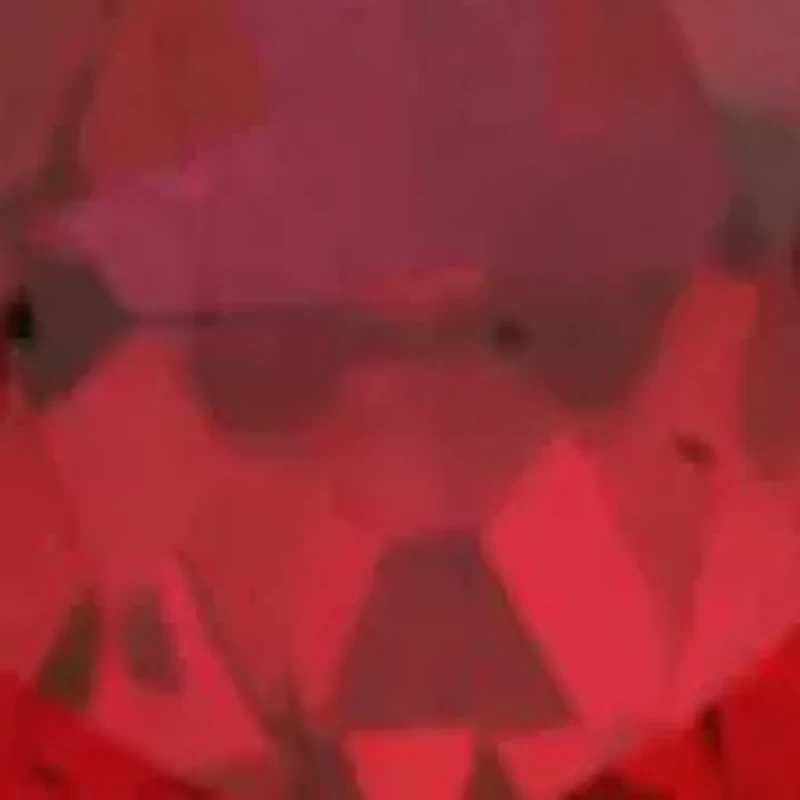 Created Ruby And White Sapphire Earring In Rhodium Plated Sterling Silver