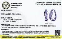 Lab Created Rhodium Plated Sterling Silver 1/4 CT TW Lab Grown Diamond Hoop Earrings