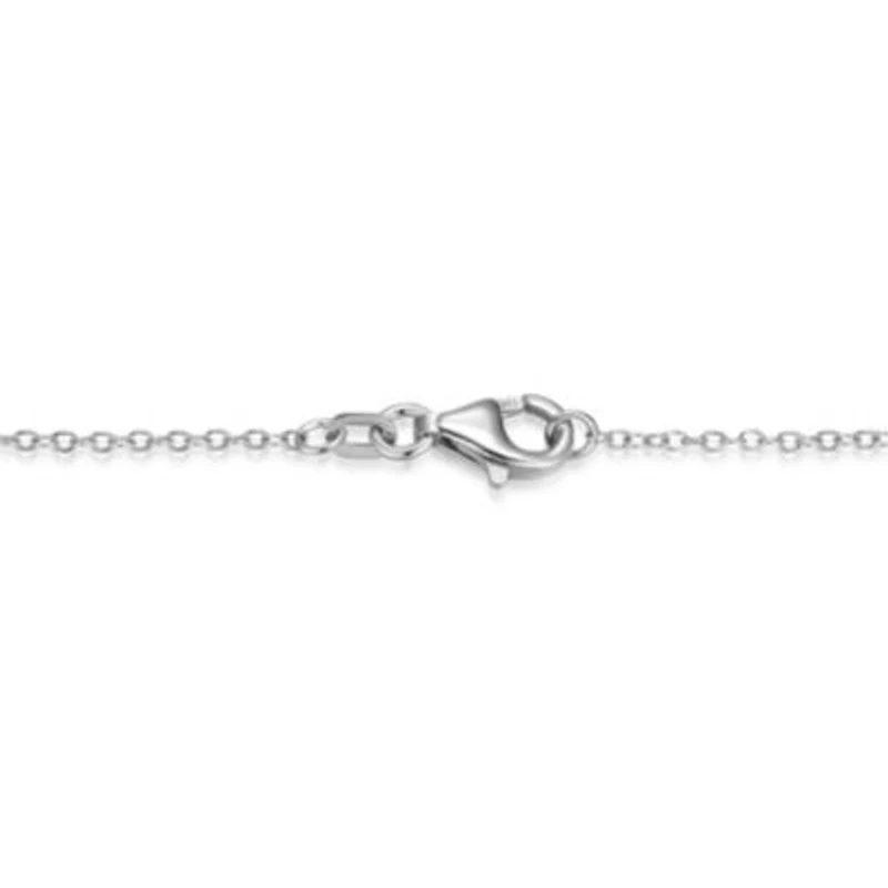 Lab Created Rhodium Plated Sterling Silver Women's Created Moissanite "S" Pendant Necklace