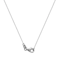 Rhodium Plated Sterling Silver Genuine Jade Rabit Pendant