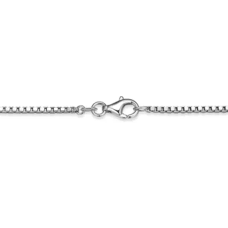Rhodium Plated Sterling Silver Men's Cross Pendant Necklace