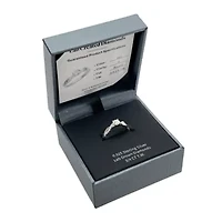 Lab Created 3/4 CT TW Lab Grown Diamond Twist Ring in Platinum Over Sterling Silver
