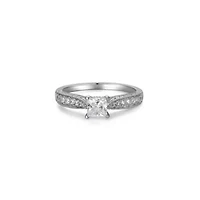 Lab Created 3/4 CT TW Lab Grown Diamond Engagement Ring in Platinum Over Sterling Silver