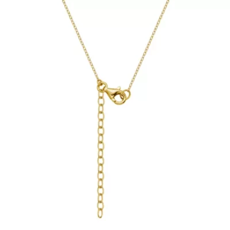 18k Gold Plated Sterling Silver Genuine Jade , Created Opal and Cubic Zirconia Dragonfly Pendant Necklace