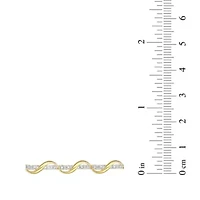 1/10 cttw Diamond Twist Bracelet in 18k Yellow Gold Plated Sterling Silver
