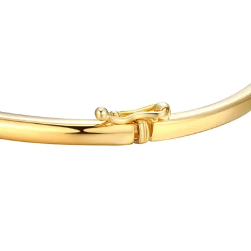 1/10 cttw Diamond Station Stackable Bangle Bracelet in 18k Yellow Gold and Rhodium Plated Sterling Silver