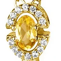 18k Gold Plated Sterling Silver Genuine Gemstone Cross Necklace