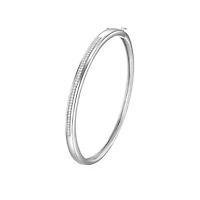 Lab Created Platinum Plated Sterling Silver 3/8 CT TW Lab Grown Diamond Bangle Bracelet