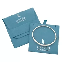 Lab Created Platinum Plated Sterling Silver 3/8 CT TW Lab Grown Diamond Bangle Bracelet