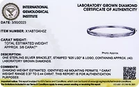 Lab Created Platinum Plated Sterling Silver 3/8 CT TW Lab Grown Diamond Bangle Bracelet