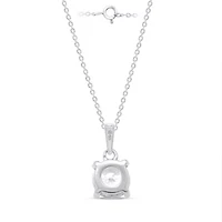 Lab Created 1CTTW Grown Diamond Solitiare Pendant With Chain