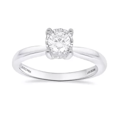 Lab Created 1/2CTTW Grown Diamond Solitaire Ring