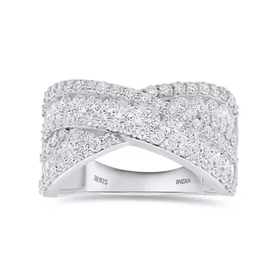 Lab Created 2CTTW Grown Diamond Criss Cross Ring